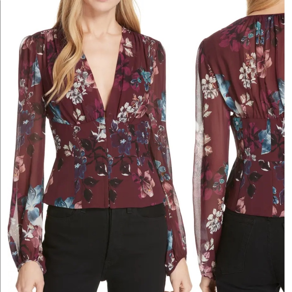 Nicholas Floral Corset blouse